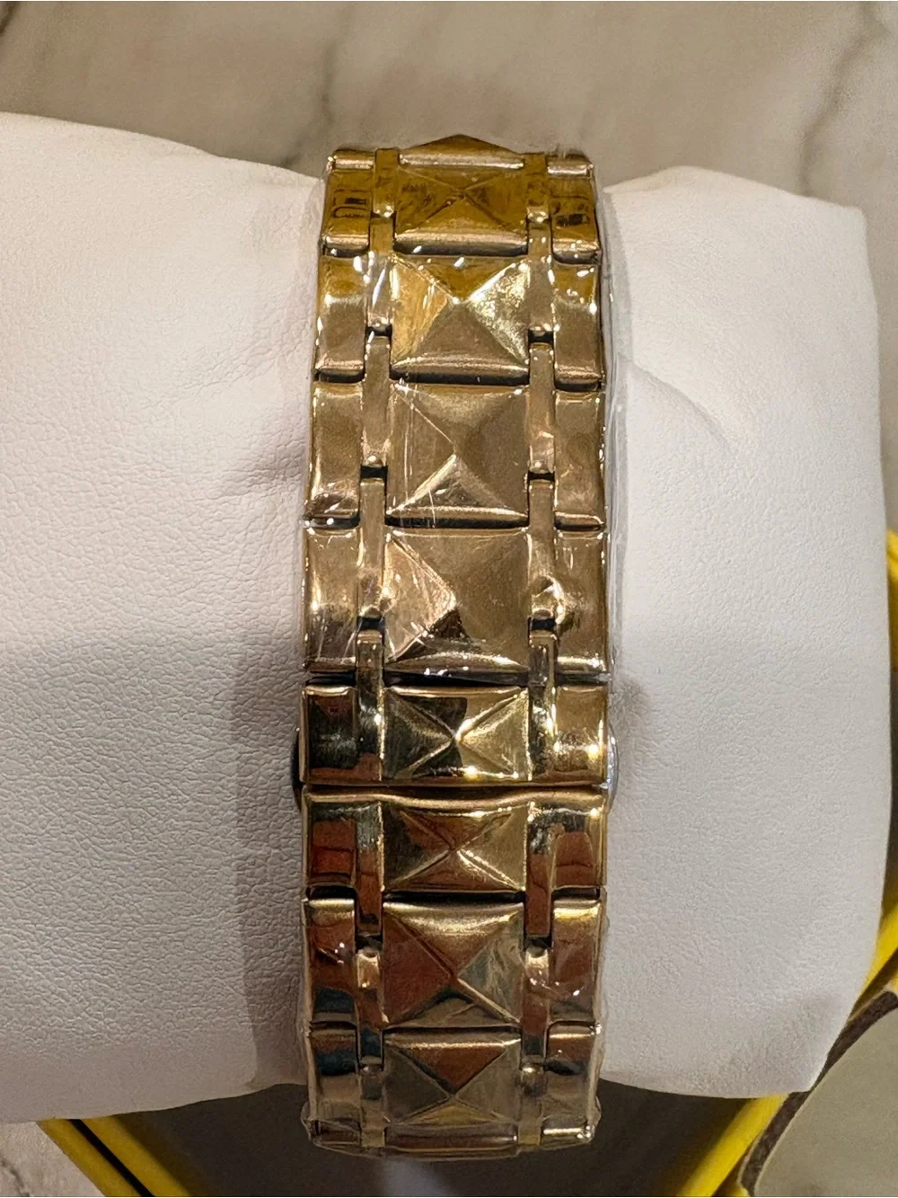 Invicta Gold-Tone Bracelet Watch with Black Dial and Crystal Accents